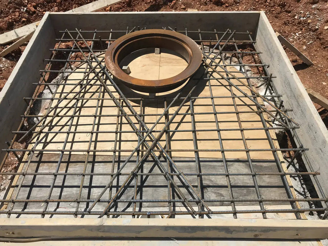 Concrete storm drain pouring at Pleasant Crossing in Rogers, AR