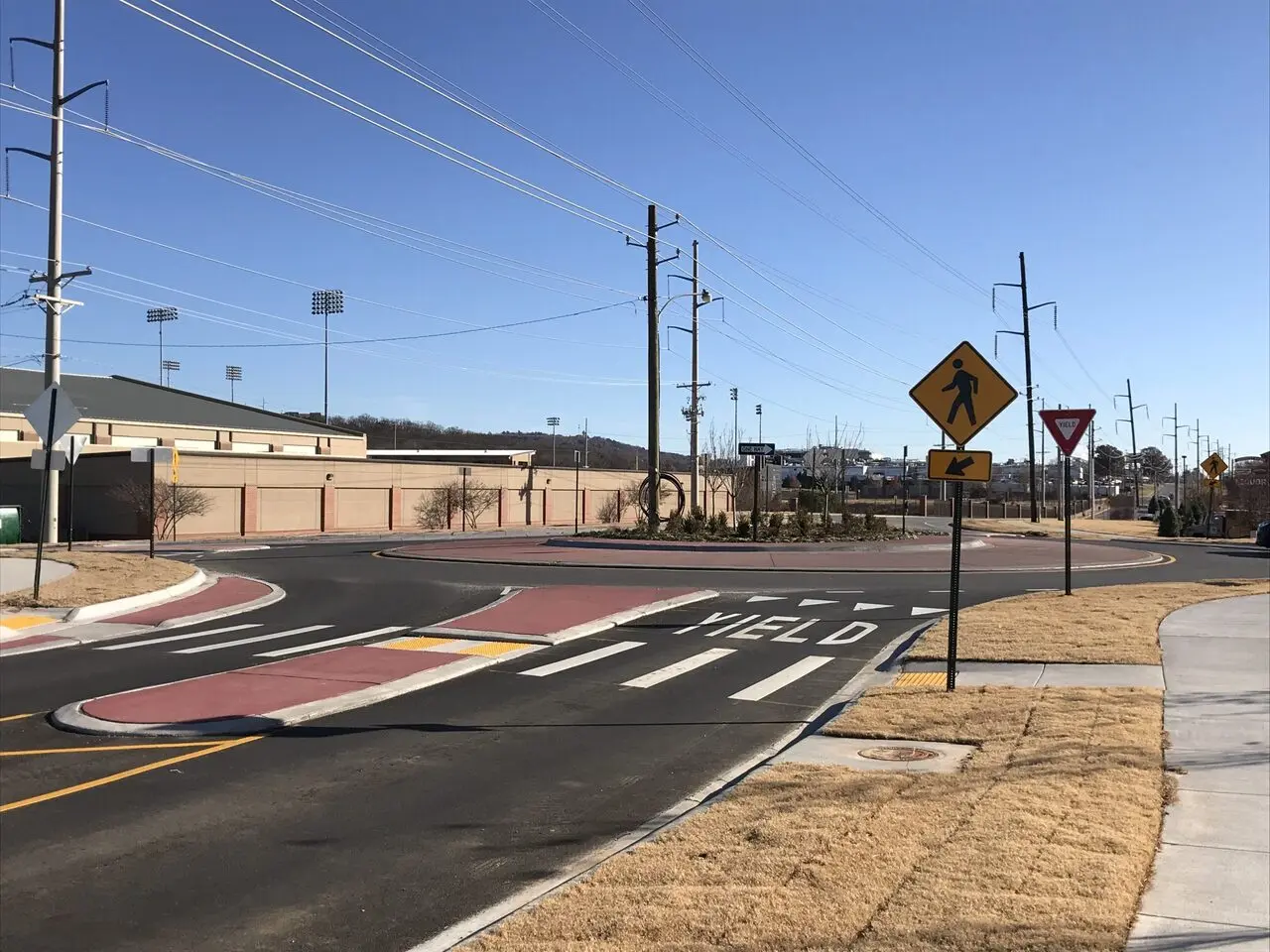 Cottages at Clear Creek subdivision paving and concrete roundabout in Springdale, AR