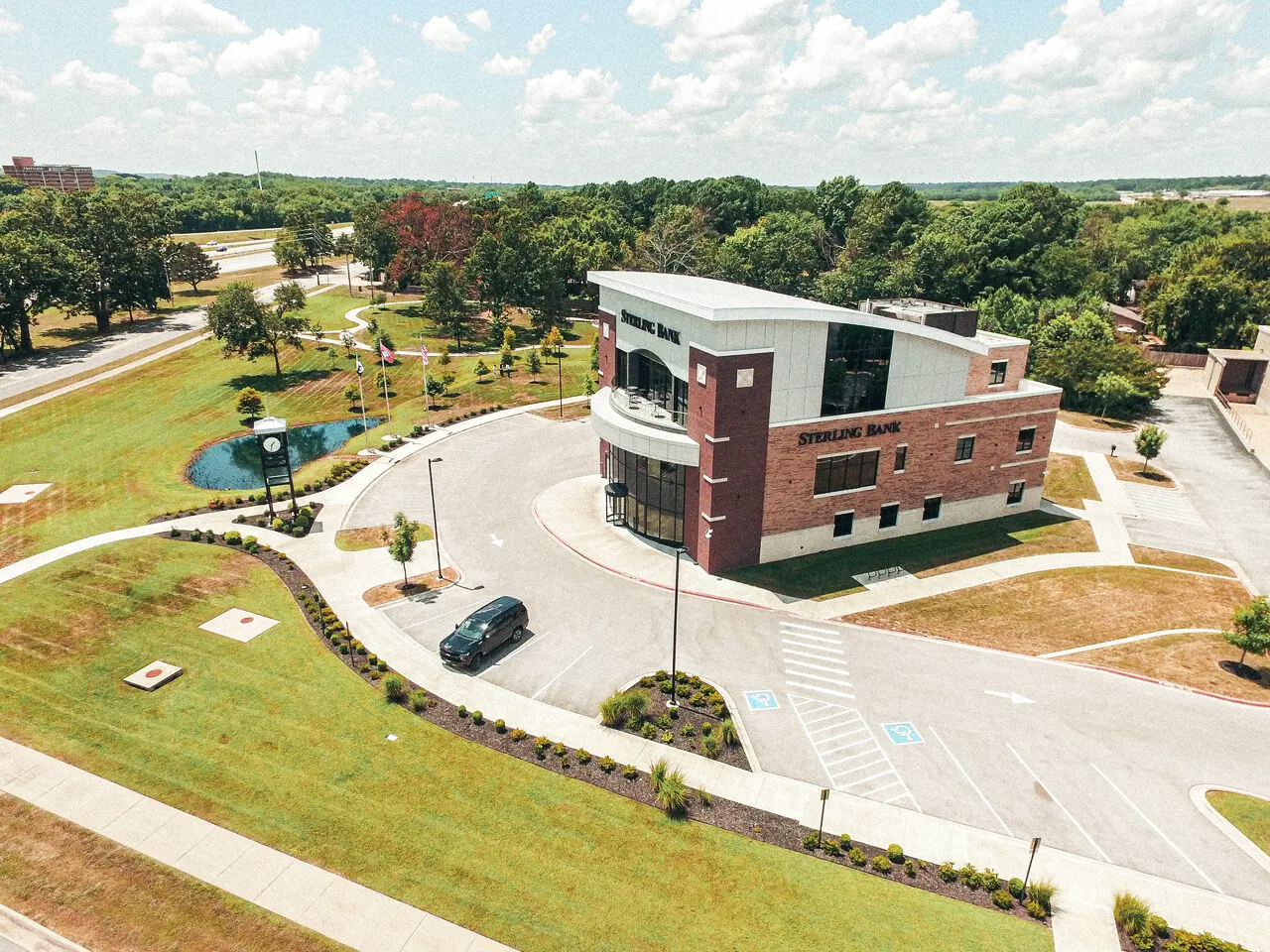 Sterling Bank parking lot paving in Fayetteville, AR